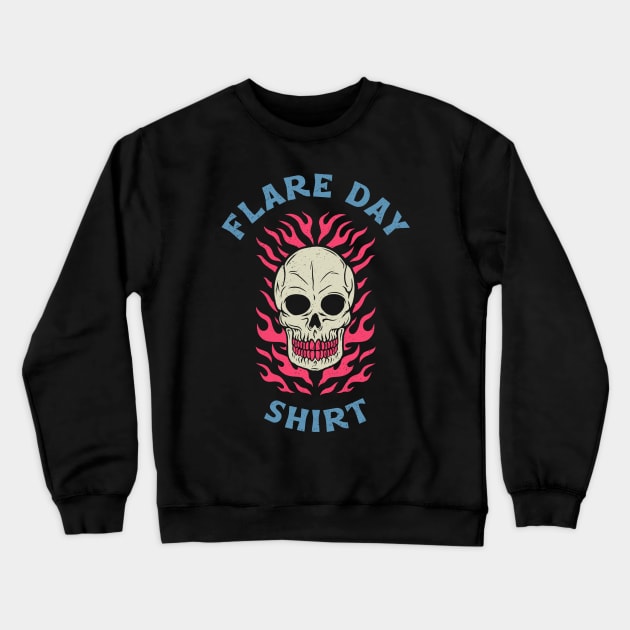 Flare Day Crewneck Sweatshirt by Invisbillness Apparel